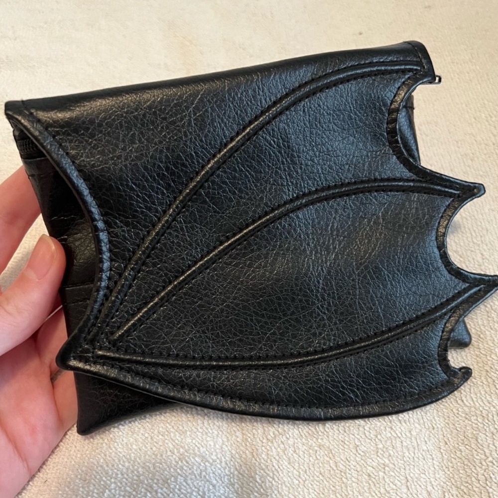 Bat Wing Clutch Pouch Wallet Handmade Goth Punk Spooky Halloween Renfaire
